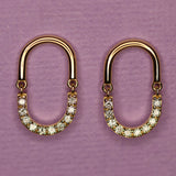 Xander Earrings: Diamonds + Yellow Gold