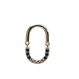 Xander Earrings - Blue Sapphires/ Yellow Gold
