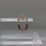 Xander Earrings - Rubie’s & Pink Sapphires/ Rose Gold