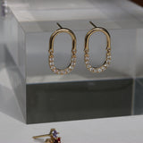 Xander Earrings: Diamonds + Yellow Gold