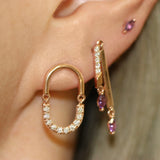 Xander Earrings: Diamonds + Rose Gold