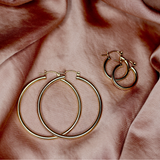 Delilah hoops Large 14k Gold Filled