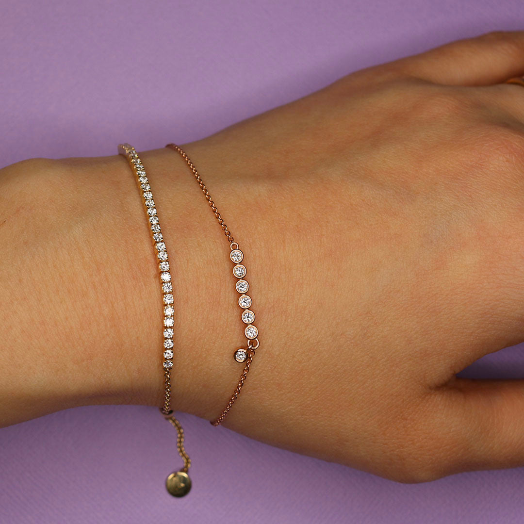 Dainty Layering Chain Bracelet, Foxtail Rose Gold Bracelet, Elegant  Stacking Bracelet, 925 Sterling Silver Jewelry, Demi-fine Jewelry - Etsy