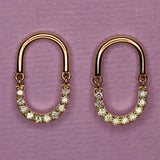 Xander Earrings: Diamonds + Rose Gold
