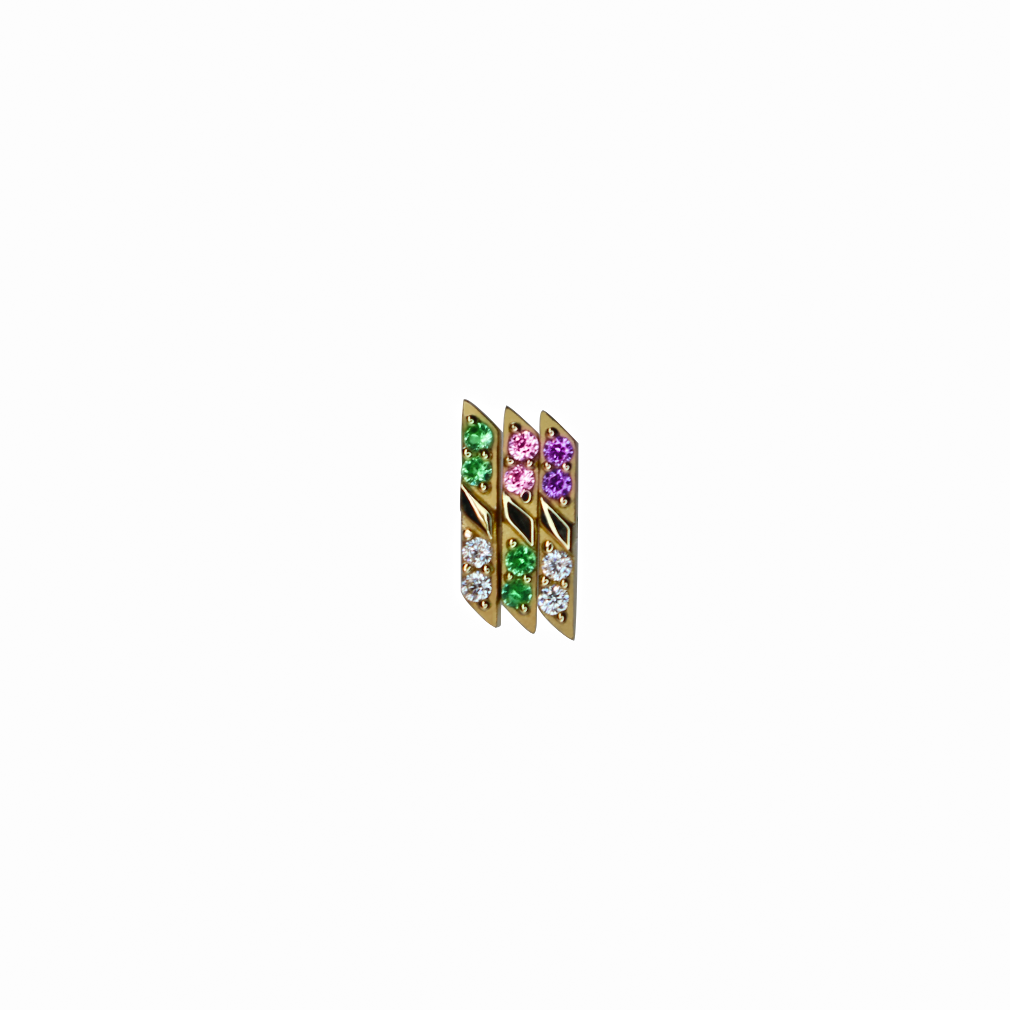 Sara Earrings - White/ Purple - ARI GISELLE FINE JEWELS