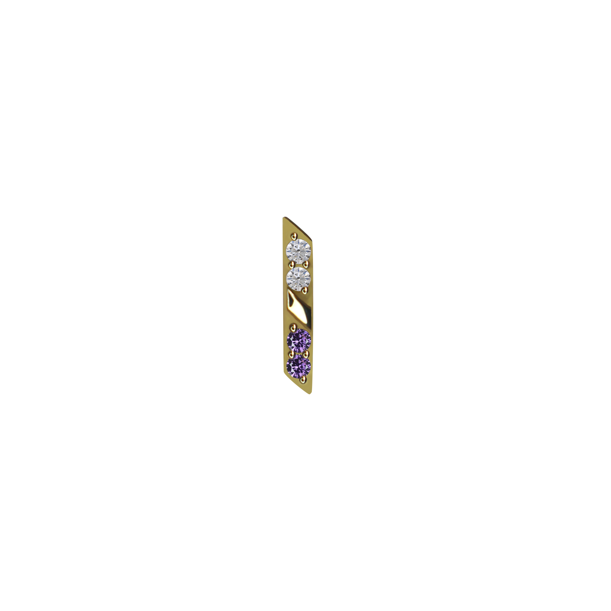 Sara Earrings - White/ Purple - ARI GISELLE FINE JEWELS